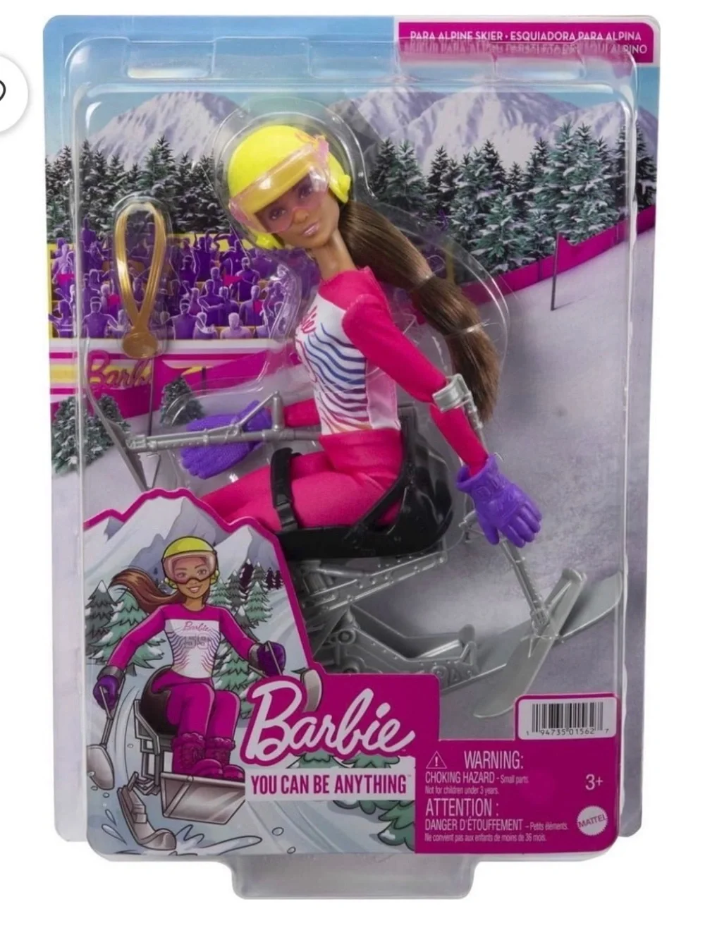 Barbie You Can Be Anything Alpine Skier Doll Winter Sports NWT